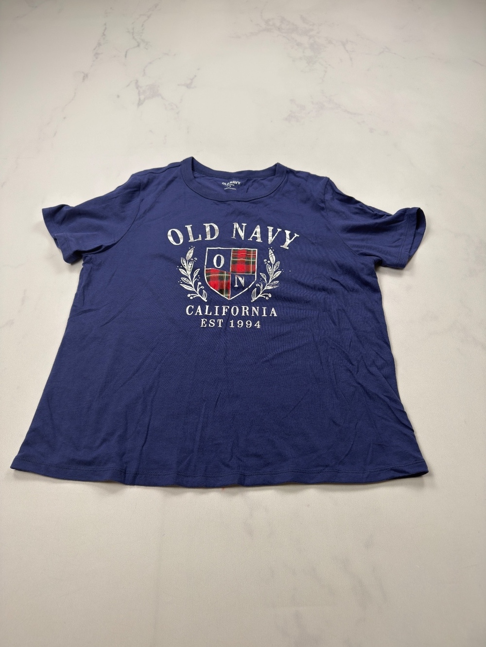 Old Navy California EST 1994 Graphic Tee Navy 2000s Americana - Womens M